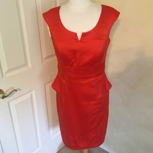 XOXO orange peplum dress